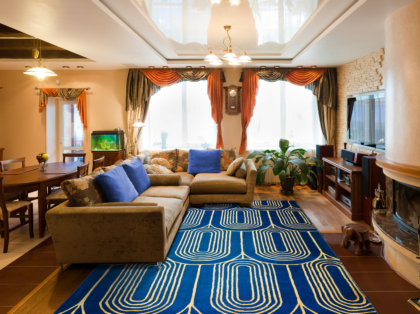 Ultramarine Blue Art Deco